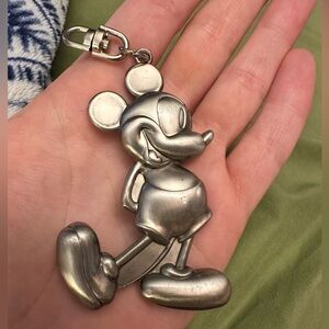 Retro Disney Mickey Mouse Pewter Keychain